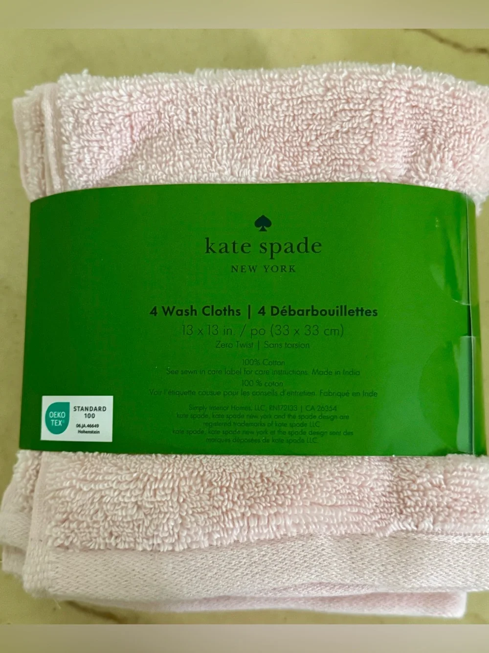 Kate Spade New York Pale Pink Towel Set New